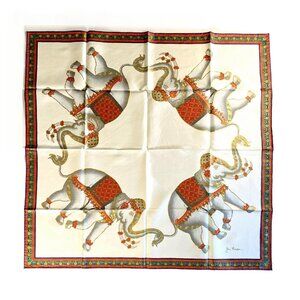 Jim Thompson 100% Silk Scarf – NWT – Thai Elephant Design